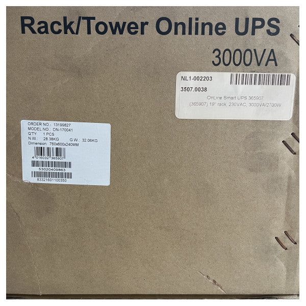 Digitus Professional Online Smart UPS 3000VA Marine-Grade Power Supply με οθόνη LCD και δυνατότητα τοποθέτησης σε ράφι