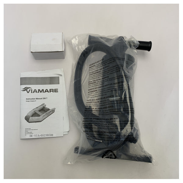 Надувний човен Viamare T250 на повітряній палубі сірий 2.5M