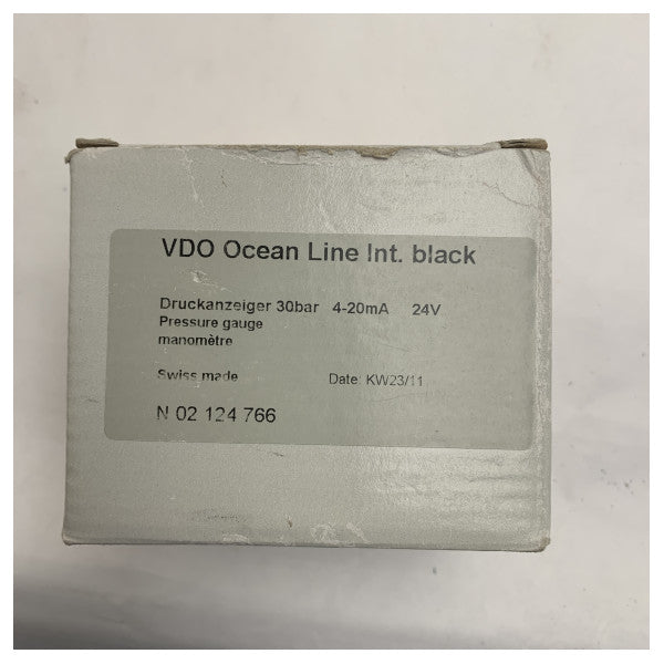 Wskaźnik ciśnienia silnika VDO MTU N02124766 30 barów