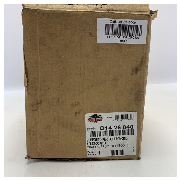 Алуминиев пиедестал за пилотска седалка с регулируема височина от 400 до 600 mm - O14 26 040V