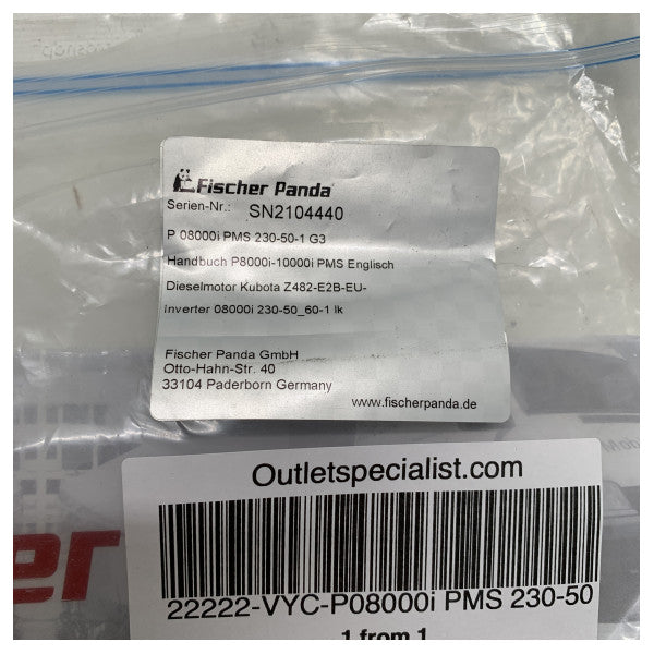 Fischer Panda P08000i PMS 230-50 hard cover manual