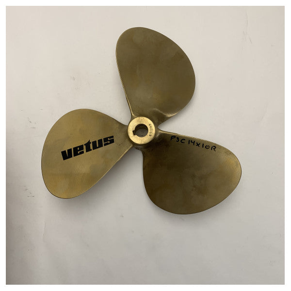 مروحة Vetus P3C14X10R ثلاثية الشفرات مقاس 14 × 10 بوصة RH 25 مم