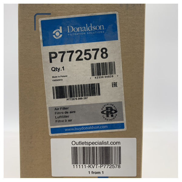 Повітряний фільтр двигуна Donaldson P772578