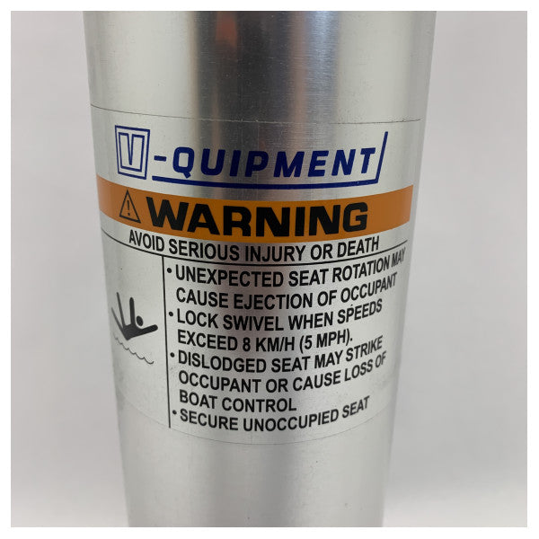 Vetus PCG feste Aluminium-Sitzauflage mit Schieber H616 mm