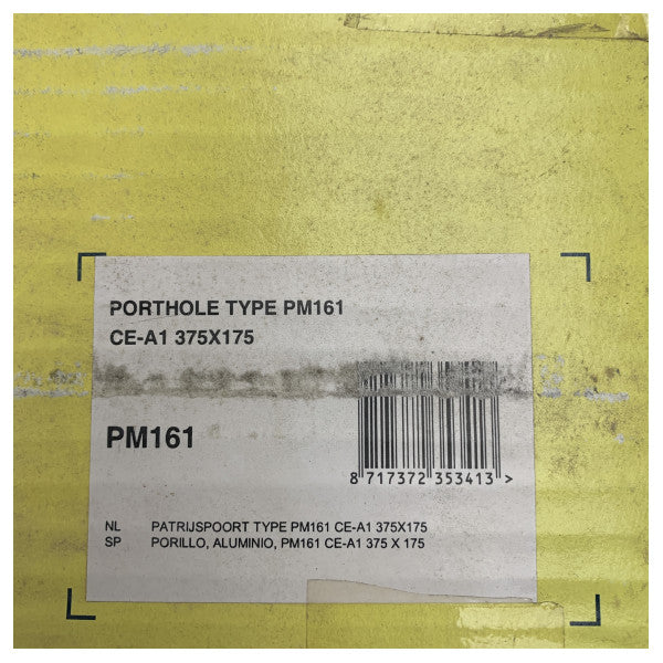 Алюмінієвий ілюмінатор Vetus Porthole PM161 375 X 175 мм - CE-A1