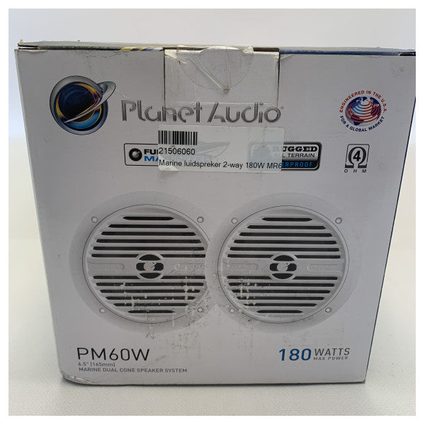 Planet Audio PM60W 90W комплект високоговорители за морска среда, бял