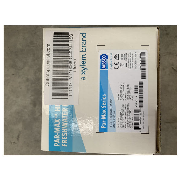 Bomba de água potável marítima Jabsco Par-Max HD4 24V - Durável, de alto desempenho e auto-ferrante