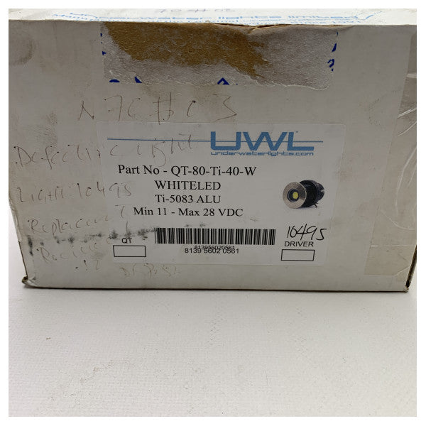 USATO Qtled Tru-Hull illuminazione subacquea blu - QT-80-Ti-40