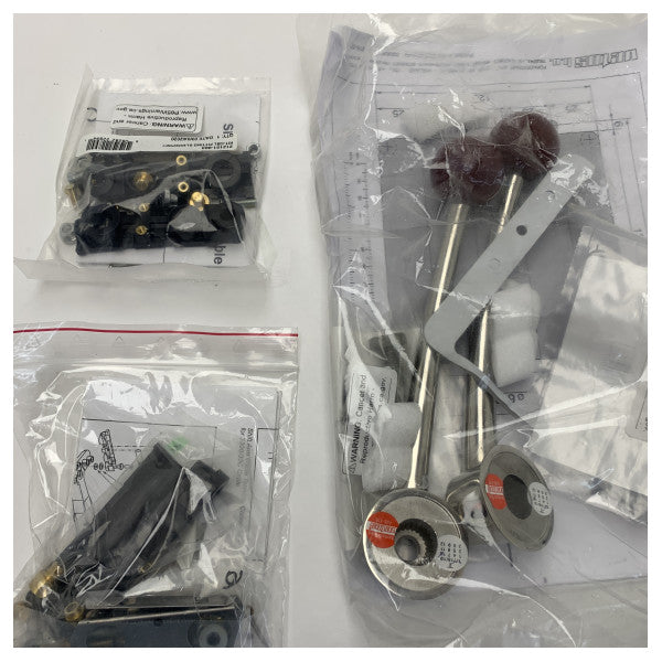 Vetus RCTOPTS подвійні важелі дистанційного керування двигуном з нержавіючої сталі