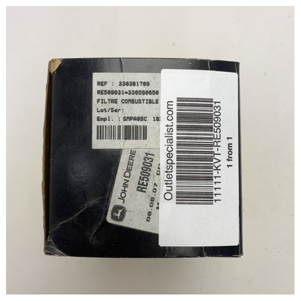 John Deere RE509031 musta polttoainesuodatin