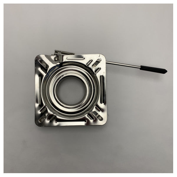 Base de asiento giratoria de acero inoxidable de grado marino con bloqueo