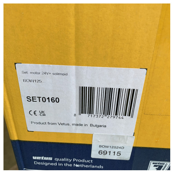 Vetus SET0160 BOW125 125 KG propulsore elettromotore con relè 24V