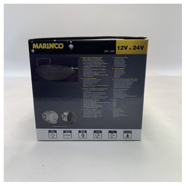 Marinco trådlös fjärrstyrd spotlight 12/24V 100 watt - SPL-12W