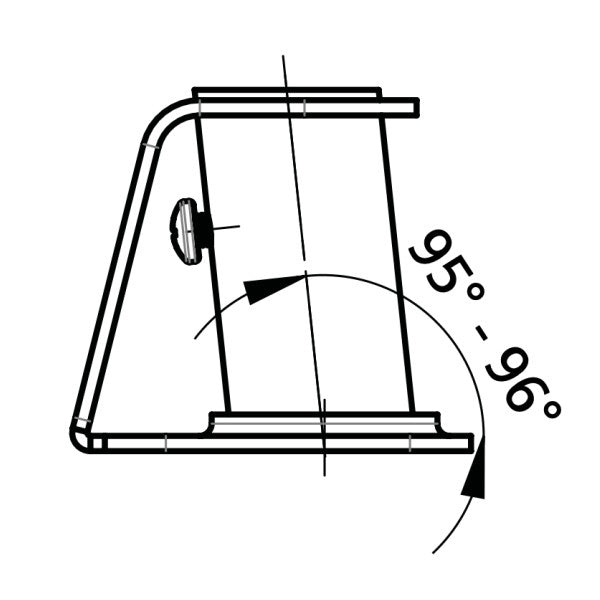 Vetus STANCHPS монтаж на скиптър от неръждаема стомана 6 градуса
