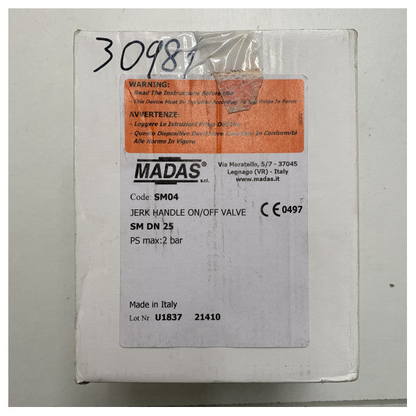 Madas Jerk Handle On/Off Valve SM04