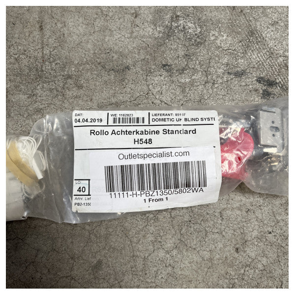 Ролетна щора OceanAir Hanse H548 за морска кабина - 1350 x 580 mm - PBZ1350/5802WA