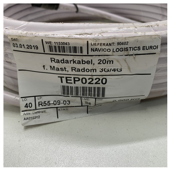 Цифровий радіолокаційний кабель Simrad Navico 20M для широкосмугових радіолокаторів 3/4G - AA010212