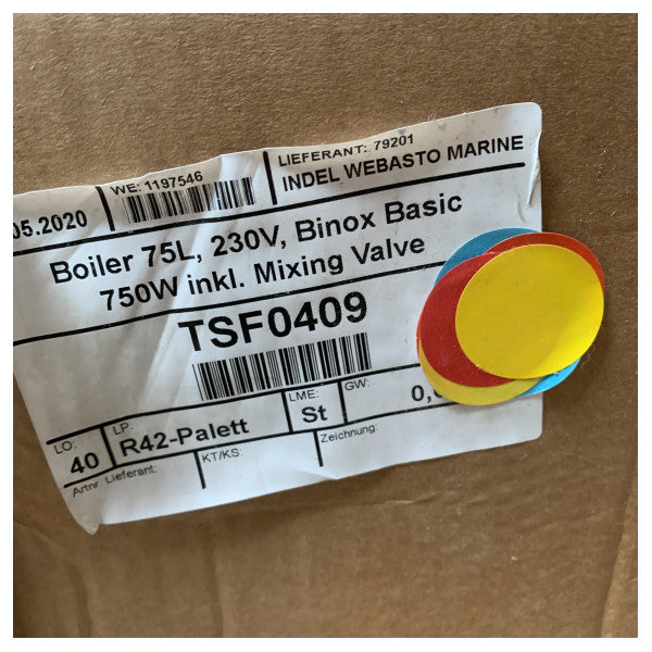 ISOTEMP BASIC 75L ACIER INOXDUX COULEUR MARINE 750W - 607531B000003