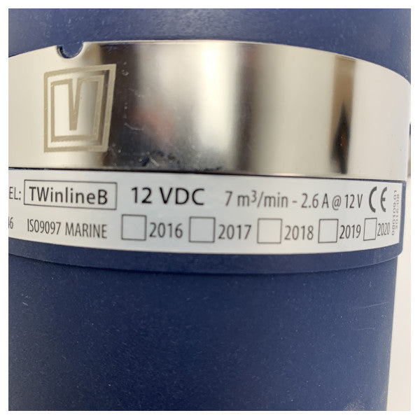 Vetus TWINLINE in-line 102MM 12V poistoilmapuhallin 12V