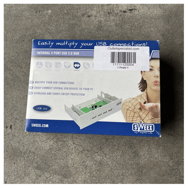 Sweex 船舶および電子システムの信頼性の高いUSB拡張用内蔵4ポートUSB 2.0ハブ