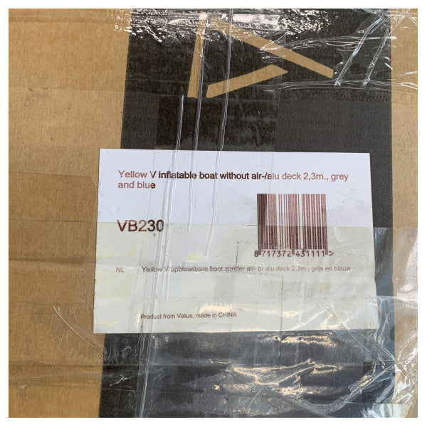Yellow-V Vetus VB270 надуваема лодка 2.7M с въздушна палуба