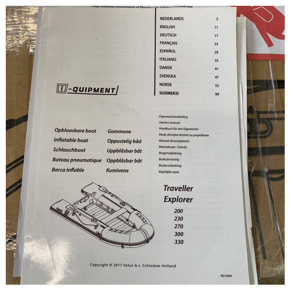 Yellow-V Vetus VB270 надуваема лодка 2.7M с въздушна палуба