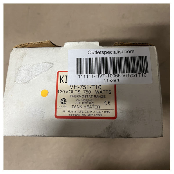 Нагрівач охолоджуючої рідини Kim Hotstart 120V 750W для морських двигунів - міцний алюмінієвий блок-нагрівач для захисту від холодної погоди