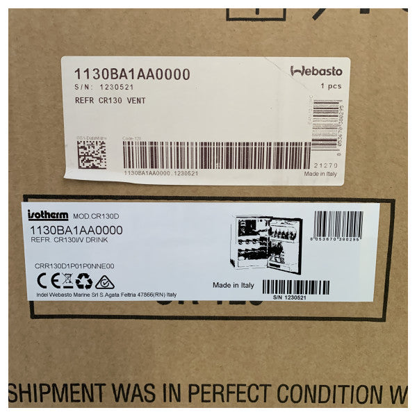 Isother Cruise C130 Drink 130L Refrigerador de compresor de acero inoxidable 12/24V