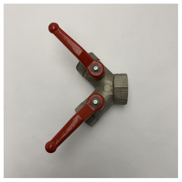 Valvola a Y in ottone Vetus a sfera sdoppiata da 1 1/2 pollice