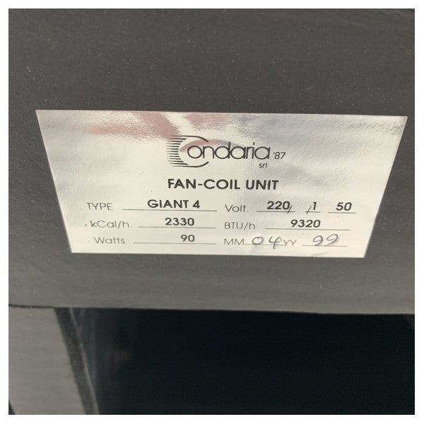 Dometic Condaria Giant 4 9.000 BTU marine air handler 230V