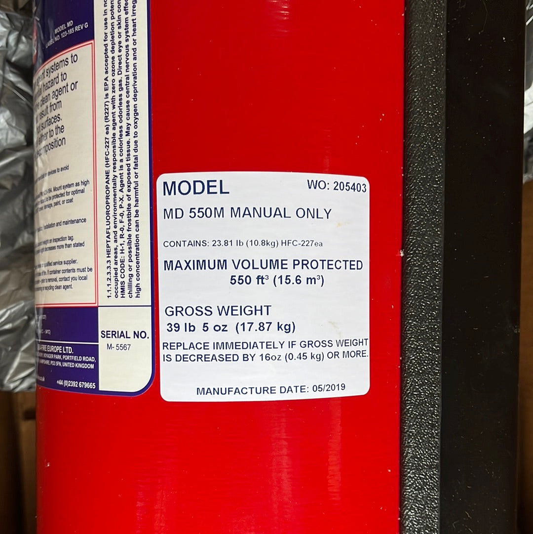 Instrukcja obsługi gaśnicy Sea Fire FM200 550NM