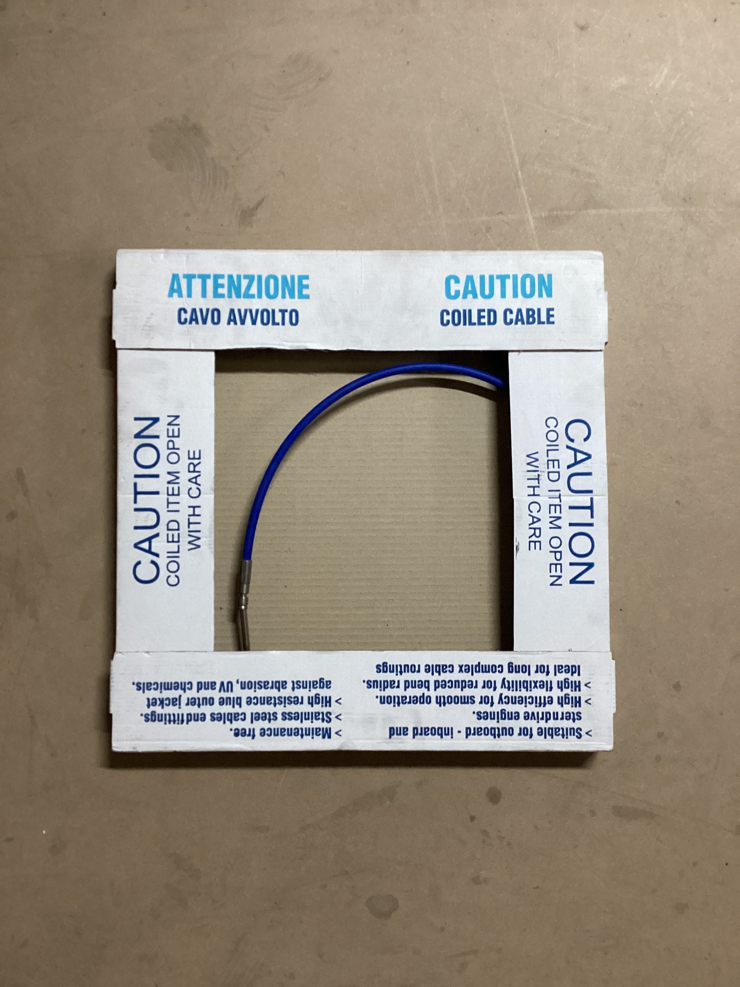 ウルトラフレックス マッハゼロ モーター/ステアリングケーブル ブルー 7.33m