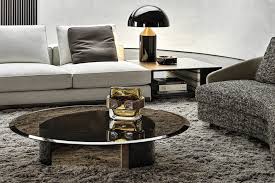Minotti Bangle coffee table round 110 cm brons