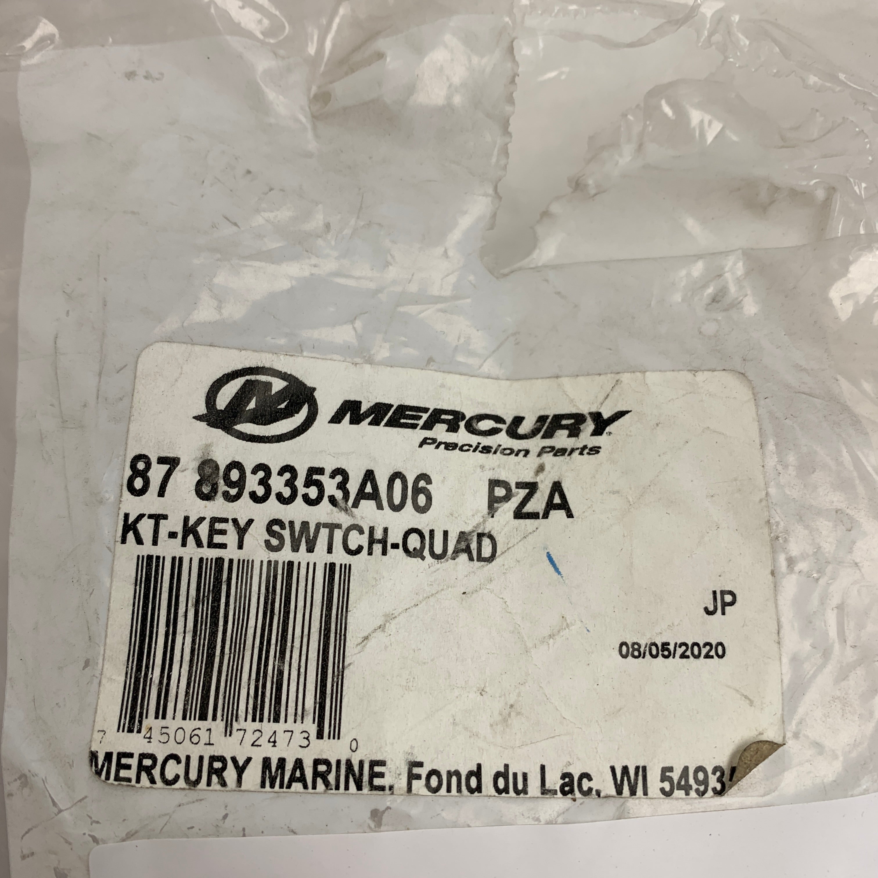 Zestaw przełącznika zapłonu Mercury Marine Quad 87 893353A06 - Trwałe części zamienne do silników zaburtowych