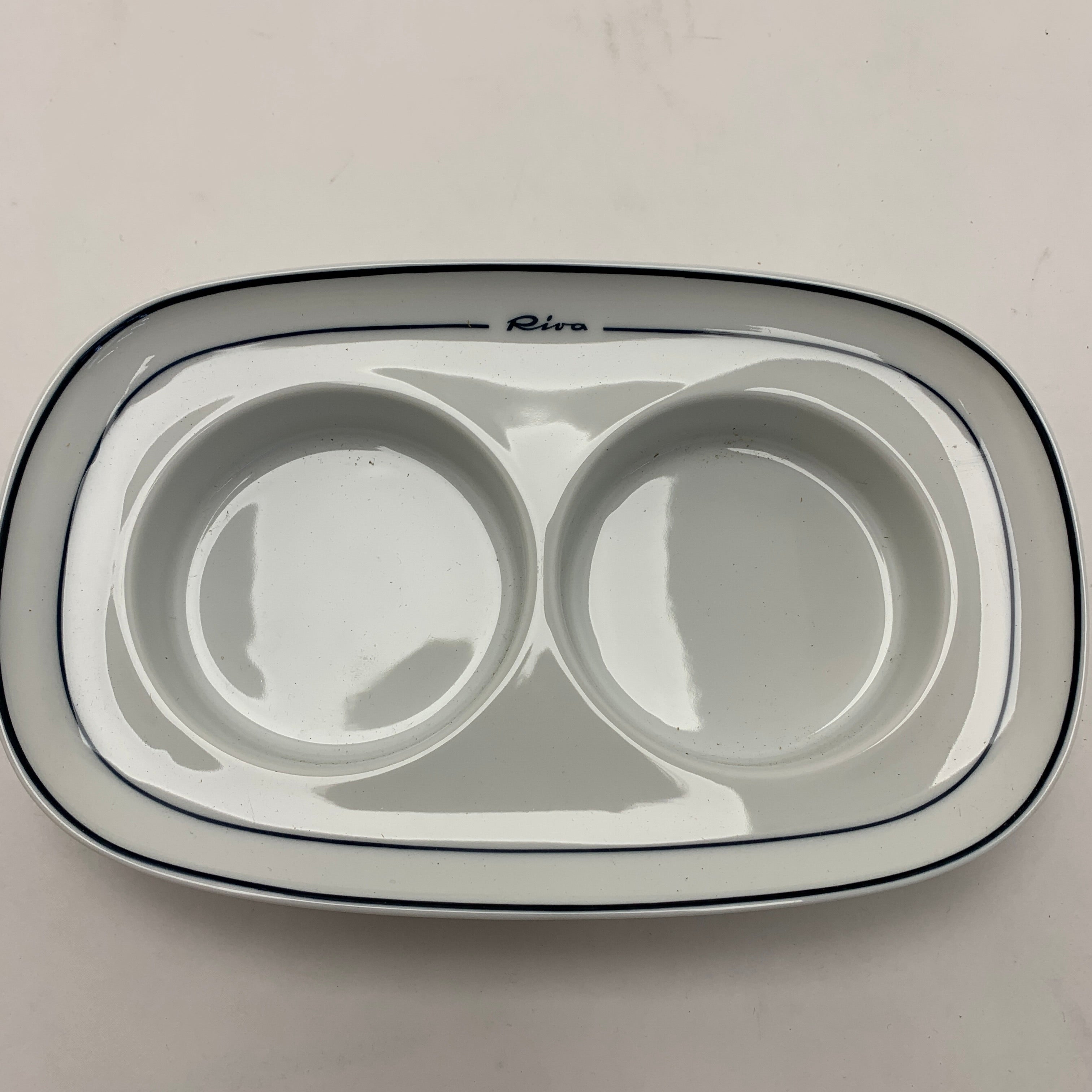 Riva | Richard Ginori 027 1795 DISH DOBBEL COMPARTMENT PEPPER OG SALT