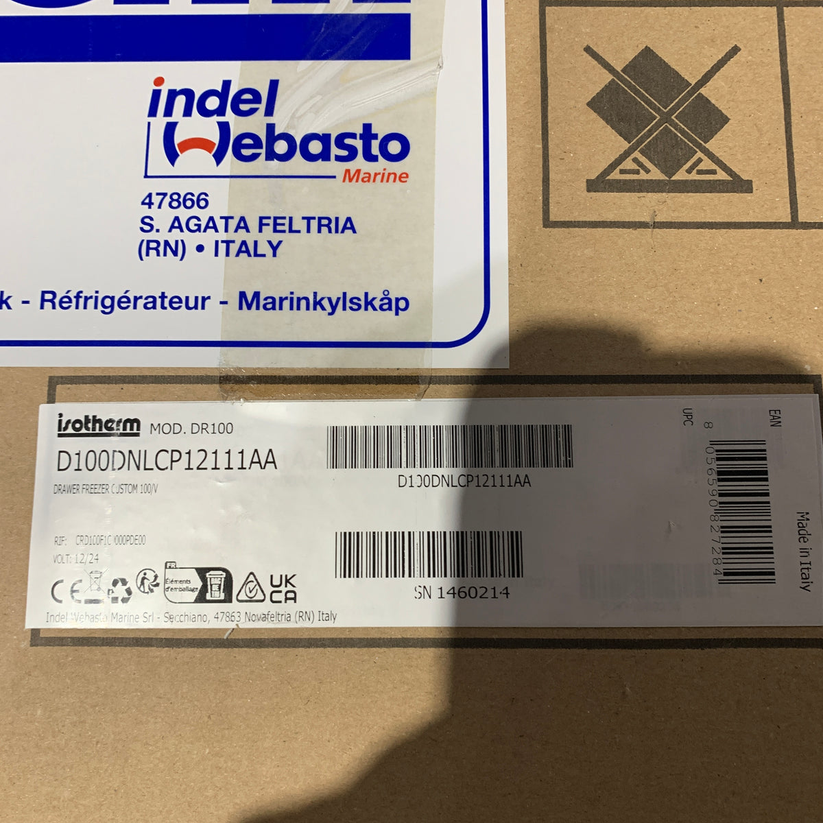 Isotherm DR100 100L Drawer Refrigerator Inox 12/24V Custom - D100DNLCP12111
