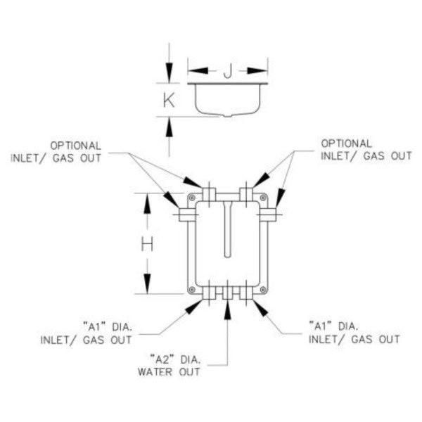 Lumières du Nord | Séparateur d'eau d'échappement du générateur Centek - 00-32026N