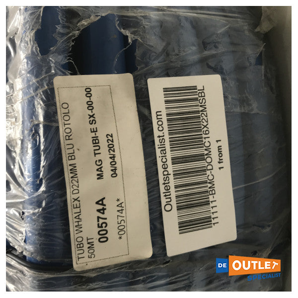 Baleine tubex 22 mm tuyau en PVC 50 m - DOMC16X22MSBL