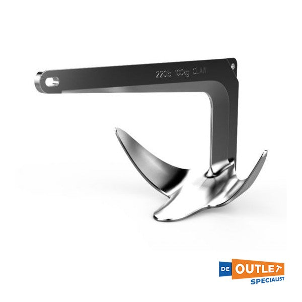 Lewmar rustfritt stål 50 kg / 110 lb Claw anker - 0058950