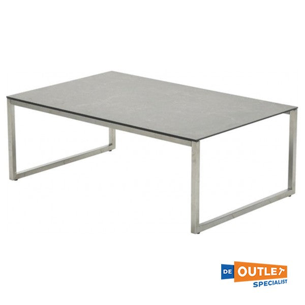 Garden Impressions Belerive coffee tafel 110 x 70 x 40 cm rvs grijs