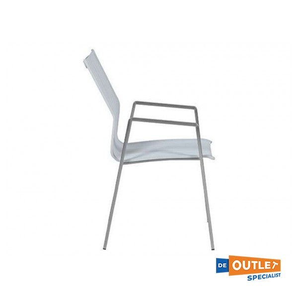 Garden Impressions Geneve RVS stapelbare tuinstoel wit