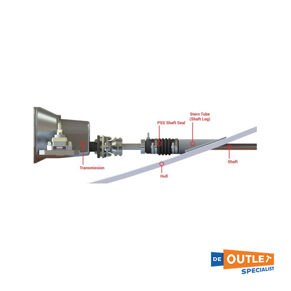 Joint d'arbre lubrifié à eau PSS 70 mm-02-70m-412