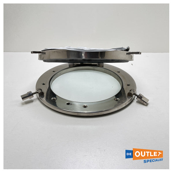 Parema porthål i rostfritt stål öppningsdiameter 350 mm satinerat glas