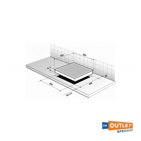 ディートリッヒ 4口IHクッキングヒーター ホワイトビルトイン - DTI1105WE