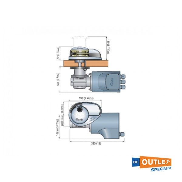 クイックプリンスDP2電動アンカーウインチ 700W/12V/8mm