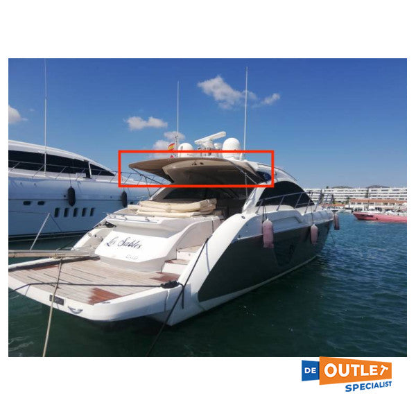 Sessa Marine C48 cobertura solar de popa em lona bege - 048089G