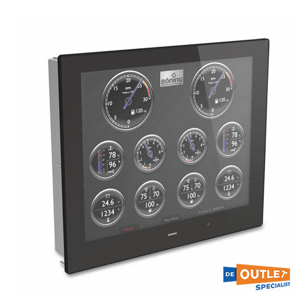 Boening AHD1215G Monitor marino touchscreen da 15 pollici - Display di navigazione - AHD 1215 G