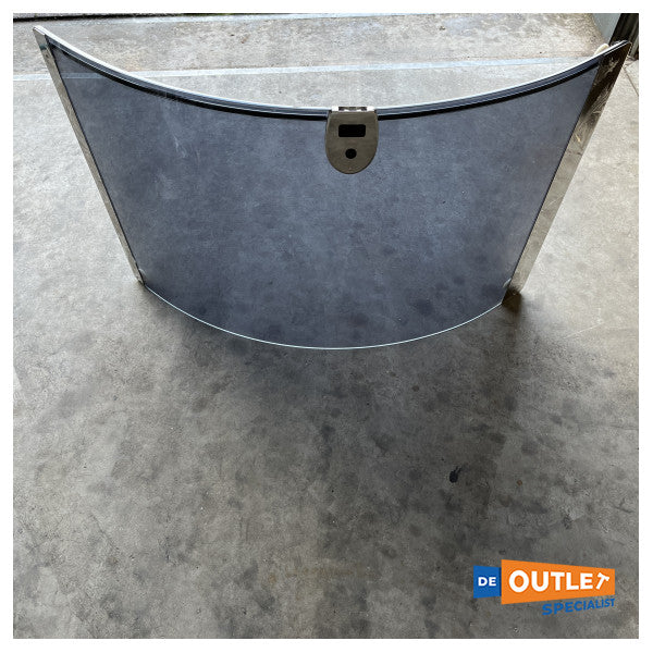 Escotilha da porta de acesso Sessa Marine C42 preta com fechadura - 050490A