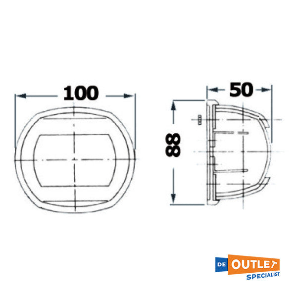 Osculati Classic навигационна светлина бяла 12/24V - 1141013