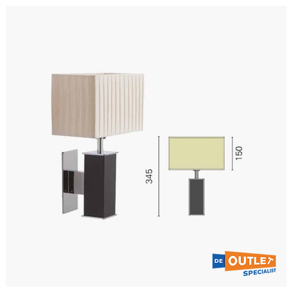 Настінний світильник Foresti Suardi Tucana хром зі шкірою 12/24V - 2669-7155.FNPM